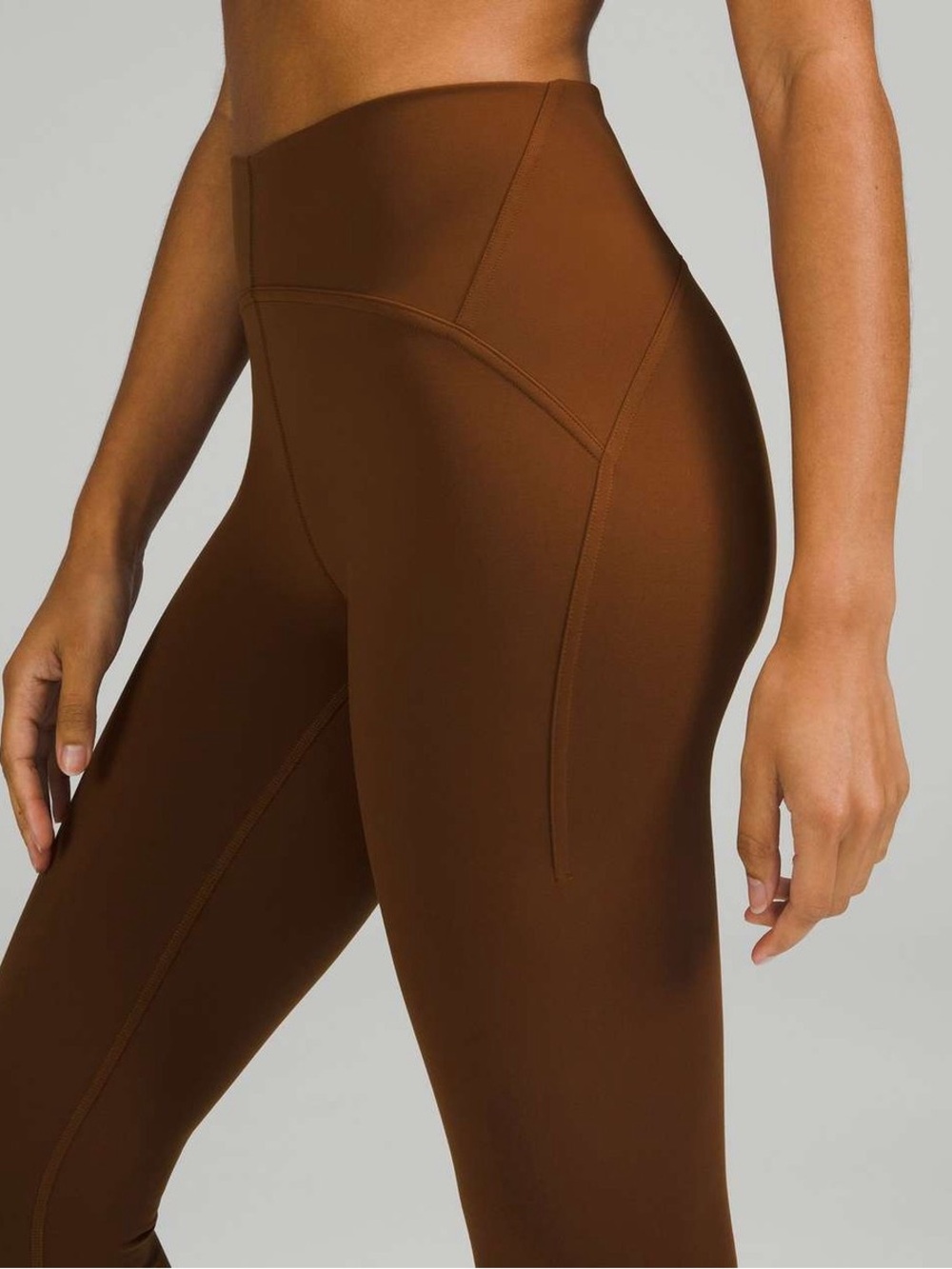 lululemon athletica High-Rise Crop Leggings in Rust Brown - Picture 2 of 9